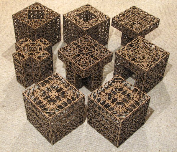 Six Lacy Cubes